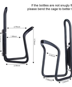 FiveBox Lightweight Aluminum Alloy Bicycle Water Bottle Cage Holder for Outdoor Activities black 1Pack 22 61zlAV HtL