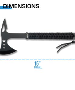 Alternative view of MTech USA MT-AXE8 Camping Axe, Black Stainless Steel, Cord Wrapped Handle, 15-Inch Overall