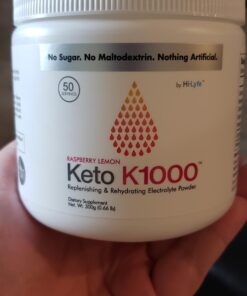 Hi-Lyte Keto K1000 Electrolyte Powder | Raspberry Lemon | Hydration Supplement Drink Mix | Boost Energy & Beat Leg Cramps | No Maltodextrin or Sugar | 50 Servings 45 61znb7RXVbL 1