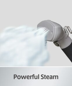 SALAV GS45-DJ Professional Upright Garment Steamer with Roll Wheels, Retractable Power Cord, Multi-Function Extra Wide Hanger, Foot Pedal Step On Control, Hanger Clips, Pants Press, Fabric Brush, & Mini Ironing Paddle, 1500 watts, Silver 32 61zo0DEPnGL