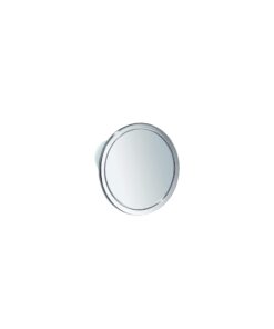 iDesign Gia Metal Suction Shower Shaving Mirror for Bathroom, Vanity, Bathtub, Wall, 5.75" x 5.75" x 0.75", Chrome 8 61zq3sSjiWL