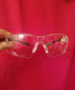 NoCry Clear Safety Glasses for Men and Women; Lightweight Work Glasses with Adjustable Frames and No-Slip Grips; Scratch Resistant Anti Fog Safety Glasses with Superior UV Protection, ANSI Z87.1 Rated Black & Green 1 47 61zqLZwQPfL