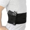 Depring Belly Band Holster for Concealed Carry Elastic Abdominal Slim Wrap Concealment Handgun Holster with 2 Magazine Pouches for Right and Left Hand Draw L (38"-50") 16 61zqbSAiWWL