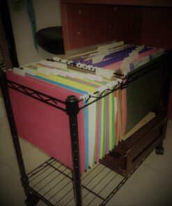 Oceanstar Portable 1-Tier Metal Rolling File Cart, Black,24 in 36 61zqyvc5QL