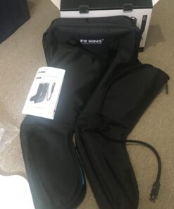 FIT KING Leg Massager with Heat - Upgraded Leg Compression Massager for Circulation and Pain Relief, FSA HSA Approved Foot and Leg Massager Compression Boot for Edema, Relax Recover - Gift for Dad Mom Classis Black With Blue 1 Pair (2PCS) 61 61zr07YklL