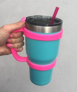 STRATA CUPS 30oz Tumbler Handle (PINK) Available For 30oz YETI Tumbler, OZARK TRAIL Tumbler, Rambler Tumbler- BPA FREE Pink 35 61zrtEgVikL