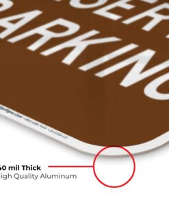 Reserved Parking Sign, Brown Background, 12x12 Inches, Rust Free .040 Aluminum, Fade Resistant, Made in USA by Sigo Signs 14 61zt4PXDDFL