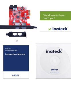 Inateck 2 Port PCIe USB 3.0 Card with Internal USB 3.0 20-Pin Connector - Expand Another Two USB 3.0 Ports, Compatible Mac Pro, No Additional Power Connection Needed 31 61ztFN7ZOZL