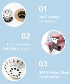 TubShroom Ultra Revolutionary Bath Tub Drain Protector Hair Catcher/Strainer/Snare Stainless Steel, 1-Pack, Silver Stainless Single 37 61ztUhx2xeL