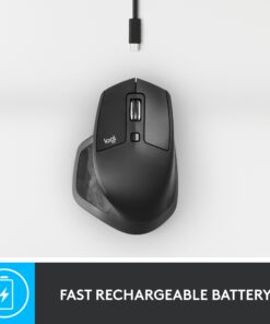 Logitech MX Master 2S Wireless Mouse – Use on Any Surface, Hyper-Fast Scrolling, Ergonomic Shape, Rechargeable, Control Upto 3 Apple Mac and Windows Computers, Graphite (Discontinued by Manufacturer) 2017 Model 43 61zwF23kVnL