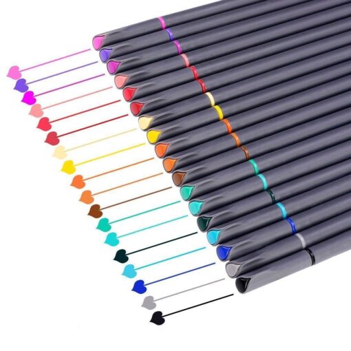 iBayam Journal Planner Pens Colored Pens Fine Point Markers Fine Tip Drawing Pens Fineliner Pen for Bullet Journaling Writing Note Taking Calendar Coloring Art Office School Supplies, 18-Pack Multicolor