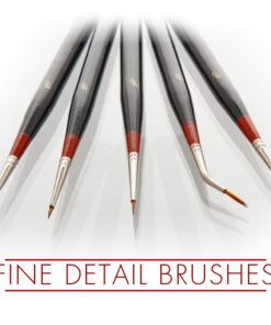 U.S. Art Supply 5 Piece Miniature Tight Spot Micro Fine Detail Art & Beauty Taklon Brush Set with Wood Handles 5-Piece 10 61zy7g0LVL