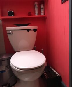 (2) Sticker Connection | Toilet Monster Bathroom Decal | Sticker Funny Kids Vinyl Decal Potty Training Halloween | 2"x12" (Black) 45 61zyKqJyknL