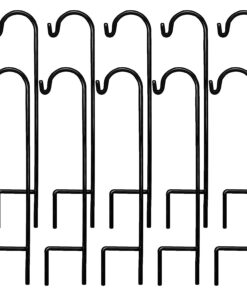 Ashman Shepherds Hook 10 Pack Black, 35 Inches Tall, Made of Premium Metal for Hanging Solar Light, Bird Feeders, Mason Jars, Garden Stake and Wedding Décor. 26 61zzfpMN4FL