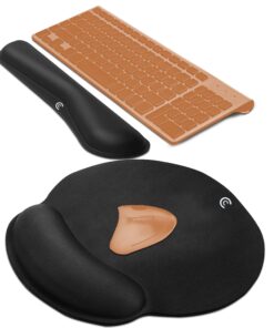 Wrist Rests for Keyboard and Mouse Pad Set - Memory Foam Cushion, Black - Ergonomic Wrists Hand Arm Rest Support for Laptop Computer Desk and Gaming - Carpal Tunnel Syndrome Relief Original 36 71 0Ojf7MDL