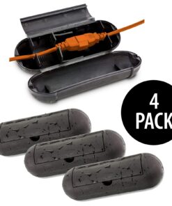 Alternative view of KOVOT Extension Cord Safety Cover Protectors 4 Pack | Black | Protects Plugs & Wires Against Rain & Snow