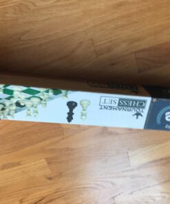WE Games Best Value Tournament Chess Set - Staunton Chess Pieces and Green Roll-Up Vinyl Chess Board 1 39 71 0c M1X3L