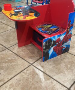 Delta Children Chair Desk With Storage Bin - Greenguard Gold Certified, Spider-Man, Arm Rest, Cushion Availability, Engineered Wood 30 71 0cICd7L