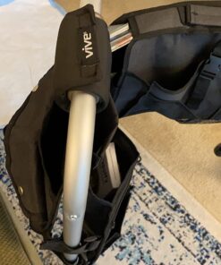 Vive Walker Handle Cushions - Padded Hand Covers - Soft Cushion Padding Medical for Folding Rolling Wheelchair, Rollator Handle, Senior, Elderly Grippers - Crutch Handle Pad Grips - Mobility Aid Black 42 71 0mj fy4L