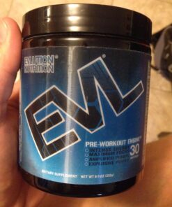 EVL Intense Pre Workout with Creatine - Pre Workout Powder Drink for Lasting Energy Focus and Recovery - ENGN Energizing Pre Workout for Men with Beta Alanine Caffeine and L Theanine - Blue Raz 47 71 1A gLwTL