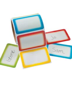 Primary Colored Name Tags - 100 Pieces - Educational and Learning Activities for Kids