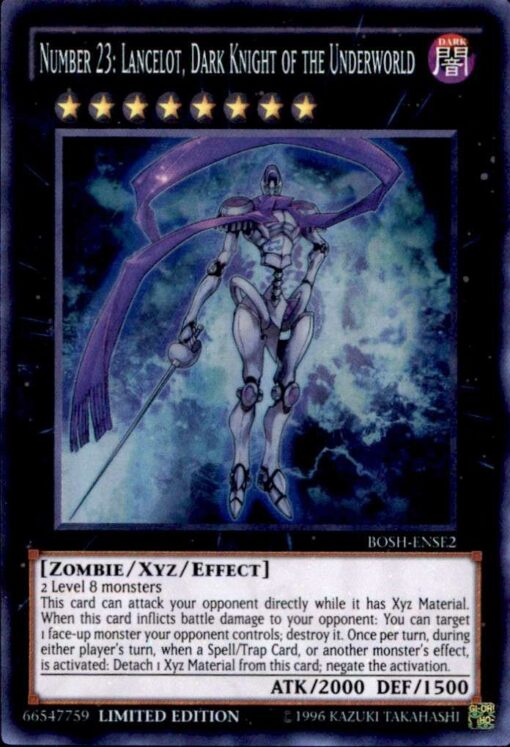 YU-GI-OH! - Number 23: Lancelot, Dark Knight of The Underworld (BOSH-ENSE2) - Breakers of Shadow: Special Edition - Limited Edition - Super Rare