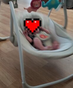 Ingenuity Soothe 'n Delight Compact Portable 6-Speed Plush Baby Swing with Music, Folds Easy, 0-9 Months 6-20 lbs (Cozy Kingdom) Cozy Kingdom 44 71 1f21TrXL