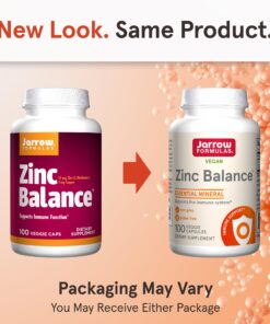 Jarrow Formulas Zinc Balance 15 mg - 100 Servings (Veggie Caps) - Includes Copper - Essential Mineral for Immune System Support - Immune Support Supplement - Gluten Free Zinc Copper Supplement - Vegan 23 71 1nUVh3L