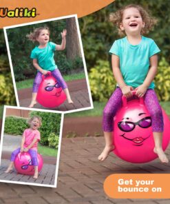 WALIKI Hopper Ball for Kids 3-6 | Hippity Hop | Jumping Hopping Ball | Relay Races | Pink 18” Ages 3-6 (Small) 20 71 2UqC2l6L