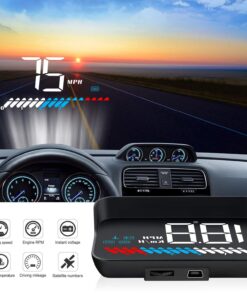 Alternative view of ACECAR Head Up Display Car Universal Dual System 3.5 Inches HUD, Speedometer OBD2 GPS Interface, Speed, Engine RPM, OverSpeed Warning, Mileage Measurement, Water Temperature, GPS Mode for All Vehicle