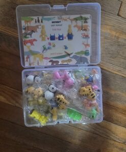 ROSYKIDZ 60PCS Animal Pencil Erasers Bulk for Kids, Take Apart Erasers Toys Desk Pet for Party Favors, Classroom Gifts for Students School Supplies Gift, Easter Basket Stuffers (Random) 60 37 71 36b9zxTL