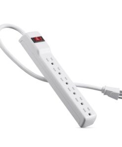 Belkin Power Strip Surge Protector - 6 AC Multiple Outlets, 2 ft Long Heavy Duty Metal Extension Cord for Home, Office, Travel, Computer Desktop & Phone Charging Brick - 200 Joules, White (2 Pack) 2-Pack 13 71 4 8qjwYL