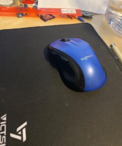 Logitech M510 Wireless Computer Mouse – Comfortable Shape with USB Unifying Receiver, with Back/Forward Buttons and Side-to-Side Scrolling, Blue Dark Blue 57 71 53eDZ1L