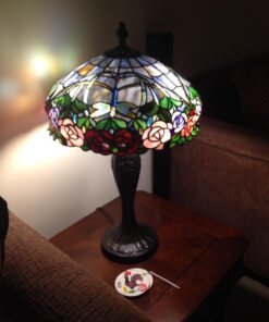 Dale Tiffany TT12232 Zenia Rose Table Lamp, 27" x 16.25" x 16.25", Fieldstone 23 71 5WxFWbEL