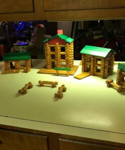 LINCOLN LOGS-Collector's Edition Village-327 Pieces-Real Wood Logs-Ages 3+ - Best Retro Building Gift Set for Boys/Girls-Creative Construction Engineering–Top Blocks Game Kit - Preschool Education Toy 59 71 6AWuTllL