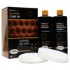 Furniture Clinic Large Leather Care Kit | Leather Cleaner + Conditioning Protection Cream for Furniture | Two 17oz Bottles + 1 Sponge & 1 Cloth | Restore Leather Couches, Car Seats, Jackets, & Boots 19 71 6wNlpXtL