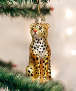 Alternative view of Old World Christmas Ornaments: Wildlife Animals Glass Blown Ornaments for Christmas Tree, Leopard