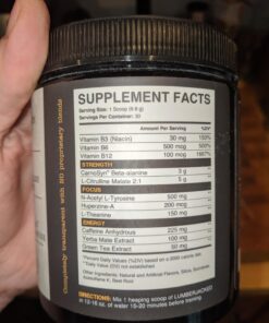 Kodiak Supplements LUMBERJACKED Pre-Workout Supplement with CarnoSyn 30 Servings - Better Pumps, Strength, Energy, and Focus - No Crash (Pink Lemonade) Pink Lemonade 32 71 7lQ41paL