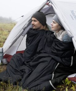 Naturehike Ultralight Sleeping Bag - Envelope Lightweight Portable, Waterproof, Comfort with Compression Sack - Great for 3 Season Traveling, Camping, Hiking Black 15 71 7q5w54DL