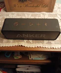 Upgraded, Anker Soundcore Bluetooth Speaker with IPX5 Waterproof, Stereo Sound, 24H Playtime, Portable Wireless Speaker for iPhone, Samsung and More Black 37 71 8GIevsZL