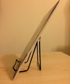 GIBSON HOLDERS Two Wire Display Stand for Plates, Kitchenware, Books, Artwork; Set of 2 6A - Black 4 3/4" H x 3 3/4" W x 1 3/4" Bend 47 71 8eDm55L