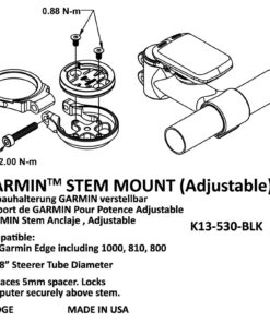 K-Edge Adjustable Stem Mount for Garmin Cycling Computers, Black 14 71 9QUI44rL