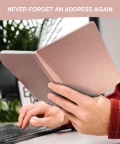 Taja Address Book with Alphabetical Tabs,Hardcover Address Book Large Print for Record Contacts, Small Address Book to Store All Your Important Informations In One Place - Rose Gold a. Rose Gold 13 71 AMLrzZ7L