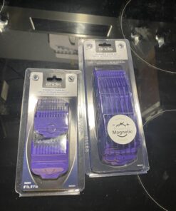 Andis 66345 Nano-Silver Magnetic Attachment 5 Combs with Long-Lasting Performance - Sizes 6", 8", 4", 3/8", 2", Provide Professional Haircuts and Styles – Purple Small (Pack of 1) 18 71 BEkntabL