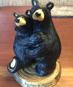 DEMDACO Bearfoots by Jeff Fleming Bearfoots Forever and Always Wedding Anniversary Black Bear Couple Figurine 14 71 CPsJ8CIL