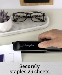 Swingline Stapler, Office Desk Stapler, 20 Sheet Paper Capacity, Durable, Heavy Duty Stapler for Office Desktop or Home Office Supplies, Black (64601) 9 71 Cm vFP3L