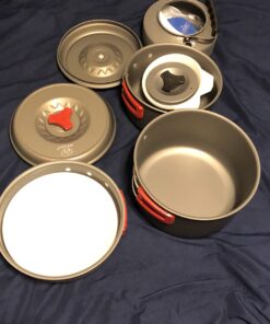 Bulin 24/13/11/8/4 PCS Camping Cookware Mess Kit Lightweight Backpacking Cooking Set Outdoor Cook Gear for Family Hiking, Picnic(Kettle, Pot, Frying Pan, Bowls, Plates, Spoon) 13 PCS 53 71 EFwpQkL