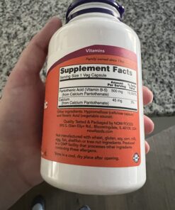 NOW Foods Supplements,Pantothenic Acid (Vitamin B-5) 500 mg,B-Complex Vitamin,250 Capsules 250 Count (Pack of 1) 39 71 ENXtyMSL
