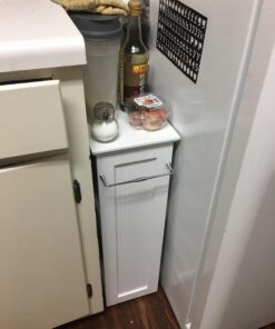 Zenna Home Slim Bath Shelves, Freestanding Moveable Bathroom Storage, White 8 Inch 51 71 F6HaHvcL