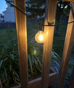 Sunlitec Solar String Lights Waterproof LED Indoor/Outdoor Hanging Umbrella Lights with 25 Bulbs - 27 Ft Patio Lights for Deckyard Tents Market Cafe Gazebo Porch Party Decor 25 Light Bulb 45 71 F6xfRqFL